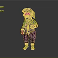 Game and Movie Character With Green Skin Goggles Purple Striped Pants And Green Vest