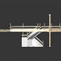 Elegant Circular Marble Staircase With Balustrades And Columns Architectural Design