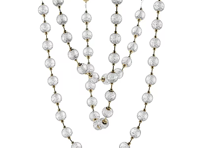 Crystal Beaded Chandelier With Multiple Hanging Strands For Modern Interior Design 3d model