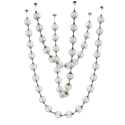 Crystal Beaded Chandelier With Multiple Hanging Strands For Modern Interior Design 3d model