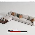 Arflex Multiplayer Sofa Modern Multiplayer Sofa 3d model