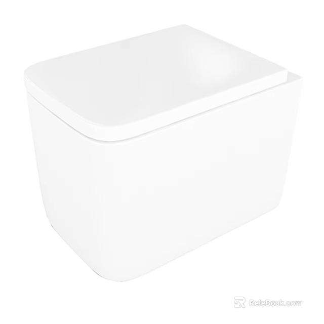 Modern Bathroom Combination With White Square Ceramic Design And Sleek Finish 3d model 