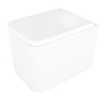 Modern Bathroom Combination With White Square Ceramic Design And Sleek Finish