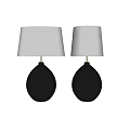 Modern Foixa Table Lamp Metal Table Lamp Round Table Lamp Fabric Table Lamp 3d model