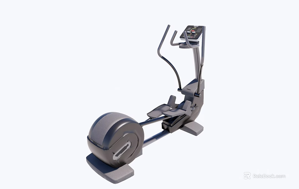 Elliptical Trainer Home Gym Workout Equipment With Digital Display And Adjustable Resistance 3d model 