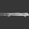 Detailed Gray Elongated Mechanical Part With Multiple Holes And Industrial Structure