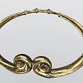 Elegant Golden Ornament Decoration Set With Spiral Design And Carved Patterns