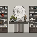 New Chinese Style End View Table Hallway Cabinet Hallway End View Table Decorative Cabinet 3d model