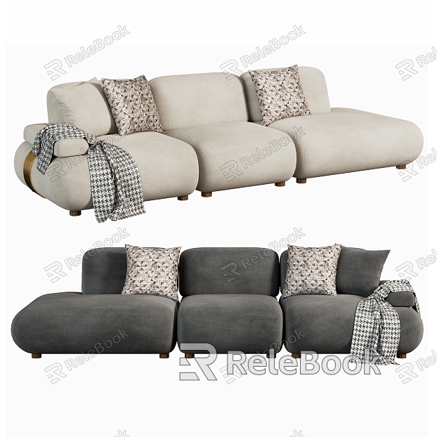 Multi-person sofa sofa leisure sofa in-line sofa model