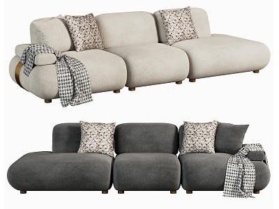 Multi-person sofa leisure sofa in-line sofa model