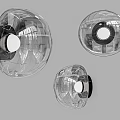 Transparent Glass Spherical Modern Wall Lamp Design For Home Interior Lighting