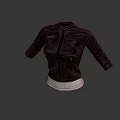 Stylish Black Leather Jacket With Zipper Front And Pocket Details On White Mannequin