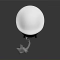 Cartoon Captain Character Wearing White Hat Holding Ghost Like Creature