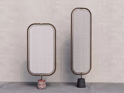 Silent Screen Brahman Several Screen Rattan Screen 3d model