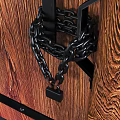 Traditional Rustic Wooden Door With Decorative Crossed Panels And Sloped Roof