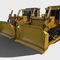 Yellow Tracked Bulldozers Powerful Heavy Machinery For Construction Sites