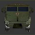 Green Military Tank With Multiple Wheels Round Top Hatches And Side Windows