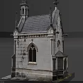 European Gothic Architecture Stone Structure With Pointed Spires And Arched Windows 3d model