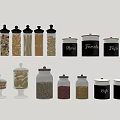 Ceramic Storage Jars For Pasta Grains Coffee And Fruits With Airtight Lids