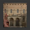 European-style architecture European-style foyer European-style door head ancient building ancient gate building foyer building ancient building 3d model