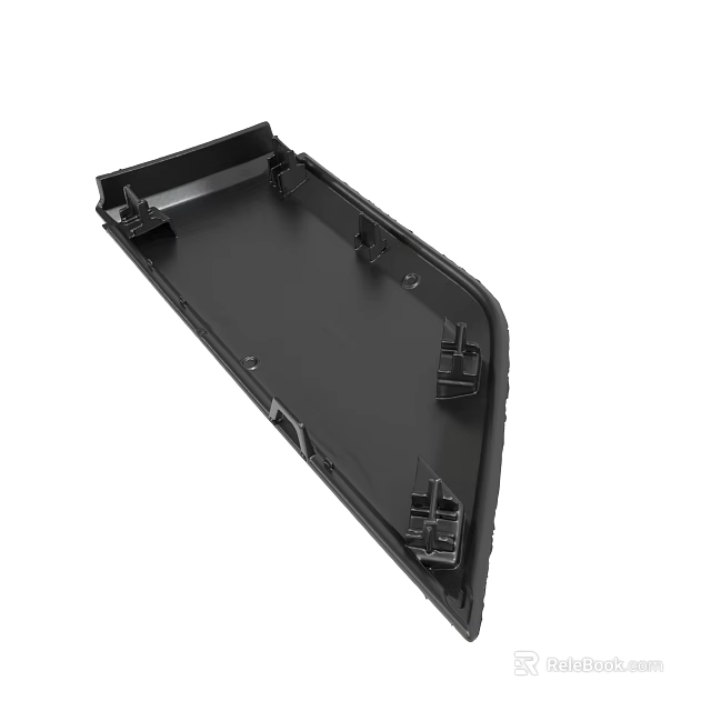 Black Plastic Industrial Mounting Component With Fixed Holes And Sturdy Design 3d model 