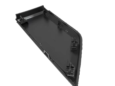 Black Plastic Industrial Mounting Component With Fixed Holes And Sturdy Design 3d model