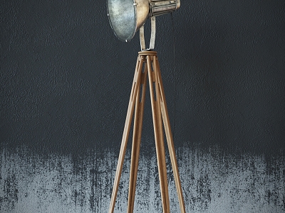 Industrial Style Floor Lamp 3d model