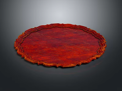 Red Round Decorative Edge Tray As Practical Household Living Essential 3d model