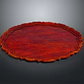 Red Round Decorative Edge Tray As Practical Household Living Essential 3d model