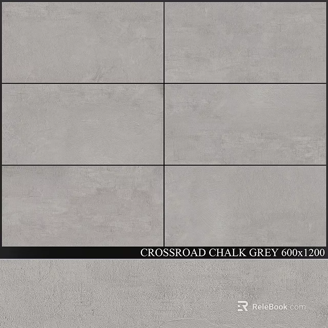 Crossroad Chalk Grey Tiles 600x1200 for Modern Floor and Wall Design 3d model 
