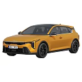 Yellow Modern Crossover Car Exterior With Black Wheels And Sleek Design