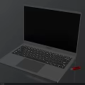 Sleek Modern Laptop With Red USB Flash Drive And Black Screen