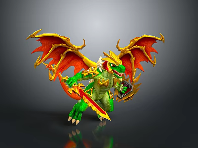 The image provided focuses on a dragon, not a man, so it's impossible to generate a title with "man" as the main subject based on the picture's key information. Please confirm the picture content or adjust the requirement. 3d model