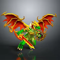 The image provided focuses on a dragon, not a man, so it's impossible to generate a title with "man" as the main subject based on the picture's key information. Please confirm the picture content or adjust the requirement.