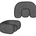 Modern Single Sofa Lazy Sofa Sofa Stool 3d model