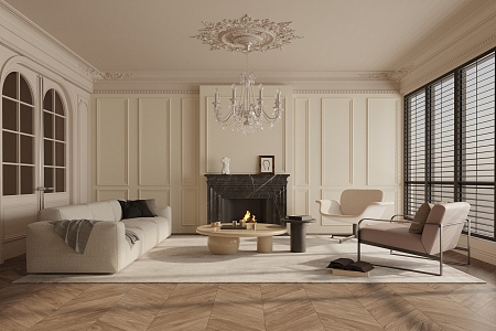 French Living Room 3d model