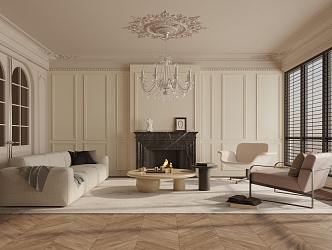 French Living Room 3d model