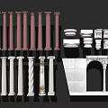 Roman Column Combination 3d model