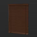 Wooden Brown Window Blinds For Modern Interior Decoration And Light Control 3d model