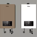 Haier Gold And White Wall Mounted Water Heaters With Digital Display Temperature Control 3d model
