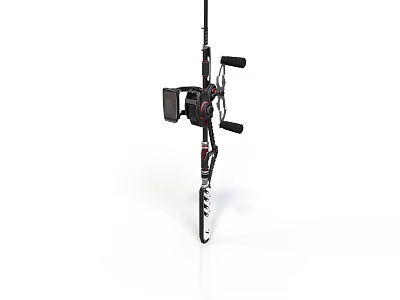 Portable Fishing Rod With Camera Mount And Ergonomic Handle For Outdoor Activities 3d model