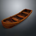 Vintage Wooden Boat Design With Curved Hull And Wooden Planks