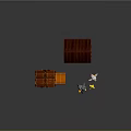 Wooden Small Houses With Steps Pumpkin And Open Style Featuring Gray Yellow White Cartoon Birds