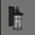 Modern Lantern Style Wall Sconce With Glass Shade And Metal Frame