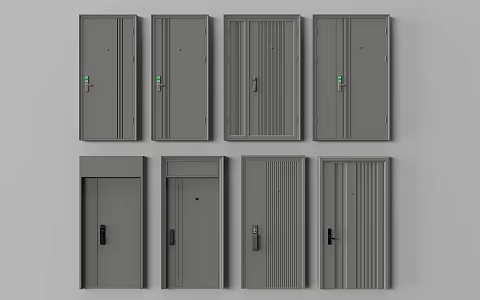 Modern security door 3d model