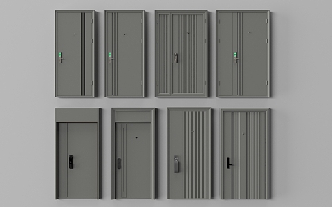 Modern security door 3d model