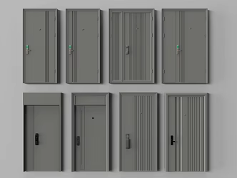 Modern security door 3d model