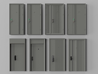 Modern security door 3d model