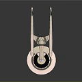 Futuristic Aerospace Starship Design With Dual White Wings And Circular Body