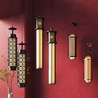 New Chinese Chandelier 3d model